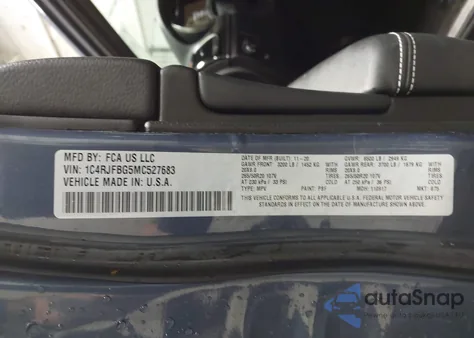 2021 Jeep Grand Cherokee 80Th Anniversary 4X4 from USA, damaged, VIN 1C4RJFBG5MC527683